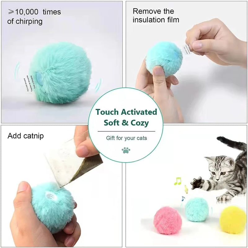 Electric Plush Ball - Catnip Can Be Added