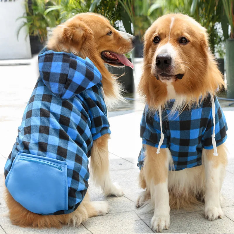 Winter Hoodie Plaid Reversible