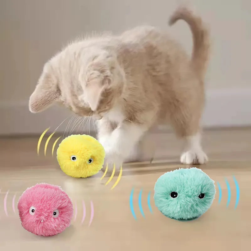 Electric Plush Ball - Catnip Can Be Added